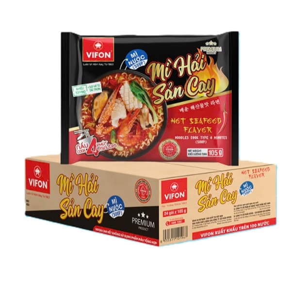 Mì gói Vifon hải sản cay 105g (24G/T)
