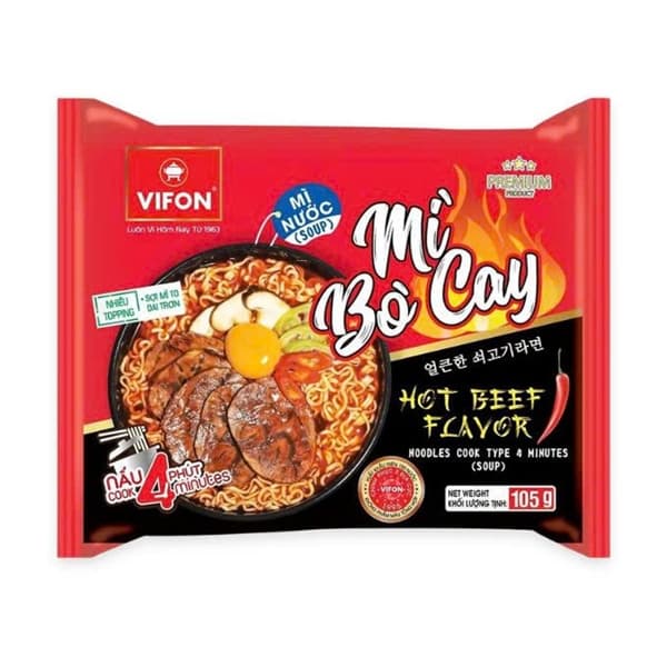 Mì gói Vifon bò cay 105g (24G/T)