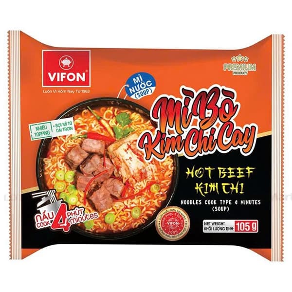 Mì gói Vifon kim chi 80g (20G/T)