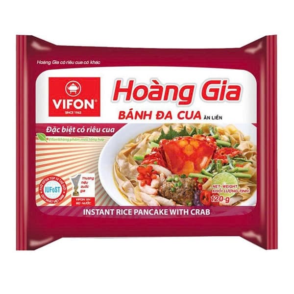 Bánh đa cua Vifon Hoàng Gia 120g (18G/T)