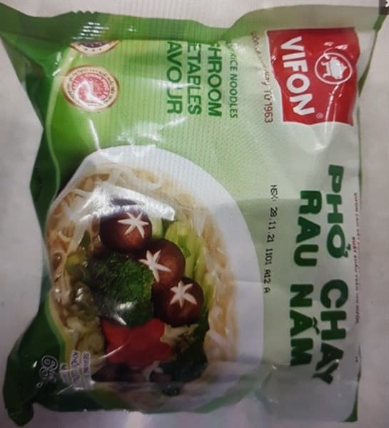 Phở gói Vifon chay rau nấm 65g (30G/T)
