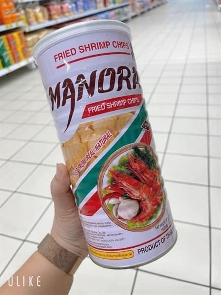 Bánh snack tôm trắng Manora Thái Lan 90g*12