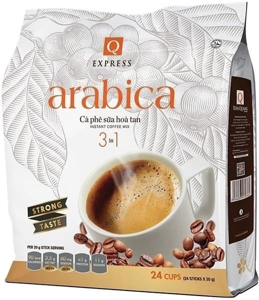 Cà phê sữa ít đường hòa tan 3in1 Arabica 480g