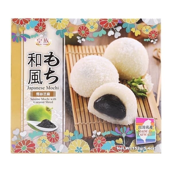 Bánh Mochi Mè đen với cơm dừa 152gr