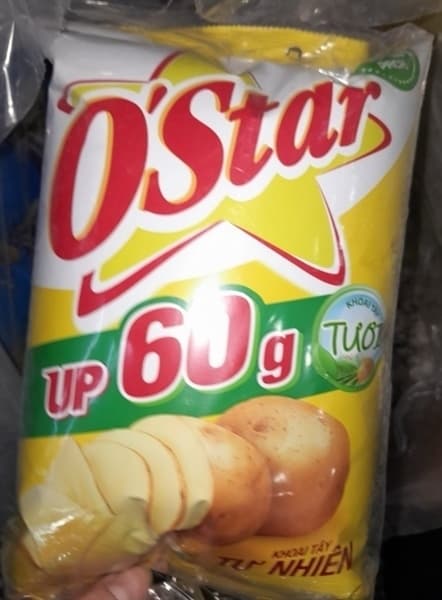 Bánh snack O'star khoai tây tự nhiên 60g
