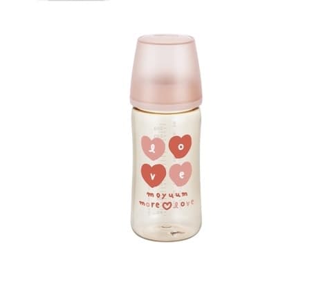 Bình sữa Moyuum 270ml - Trái Tim Love (kèm núm)