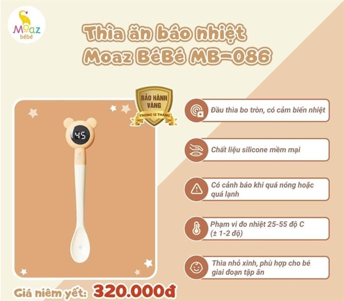 THÌA ĂN BÁO NHIỆT ĐỘ MB - 086