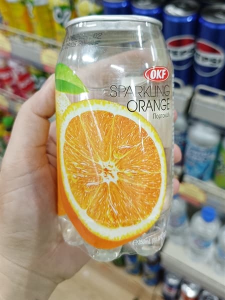 Nước Soda Sparkling OKF vị cam 350ml (24L/T)