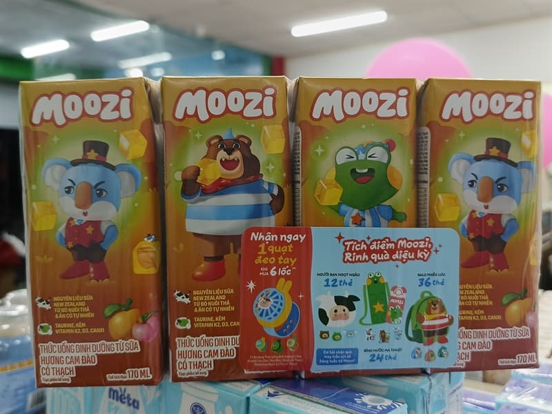 Sữa tươi thạch Moozi cam đào 170ml (12L/T)