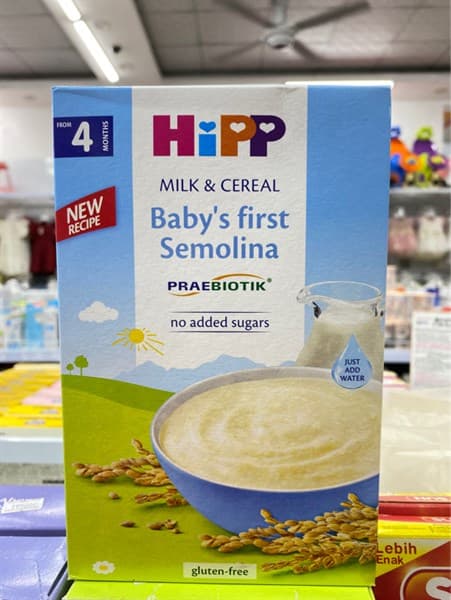 Bột sữa DD HiPP bổ sung Praebiotik - Bột ăn dặm khởi đầu Semolina 250g