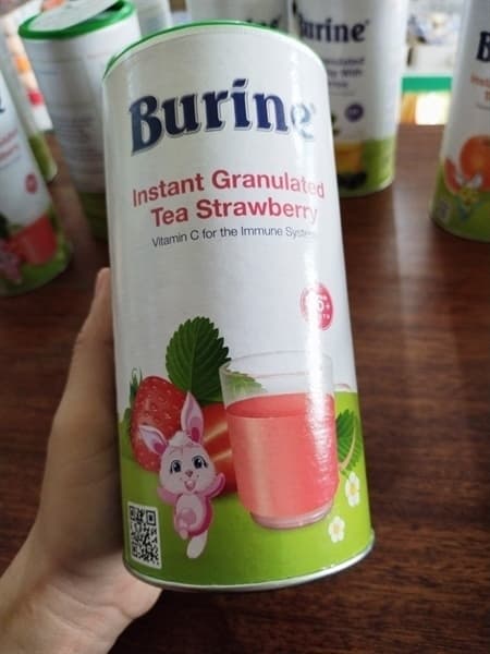 Trà cốm hoa quả Burine dâu tây 200g