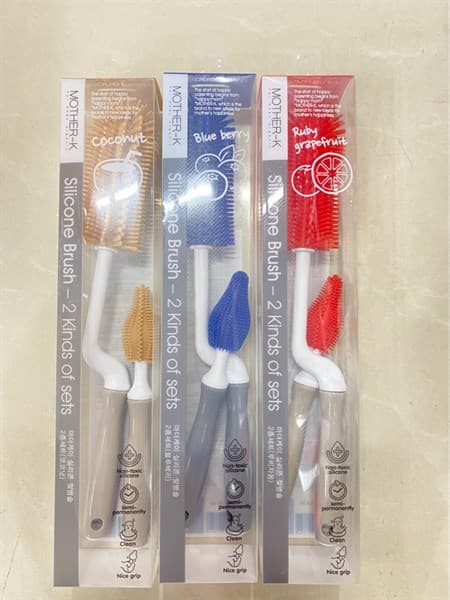Bộ Cọ Bình Sữa Silicone Mother - K ( Xanh )
