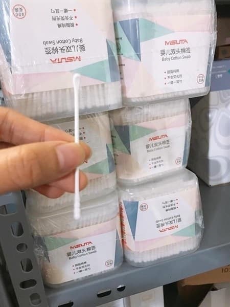 Tăm bông Misuta 2 đầu hộp 400 cái