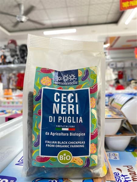 Đậu gà đen Ceci Neri hữu cơ Sottolestelle (400g)