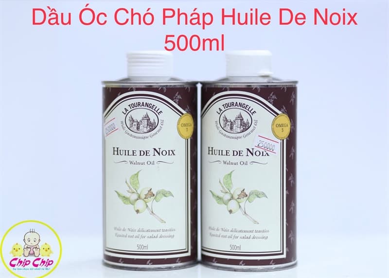 Dầu Óc Chó Pháp HUILE DE NOIX 500ml (chai thiếc)