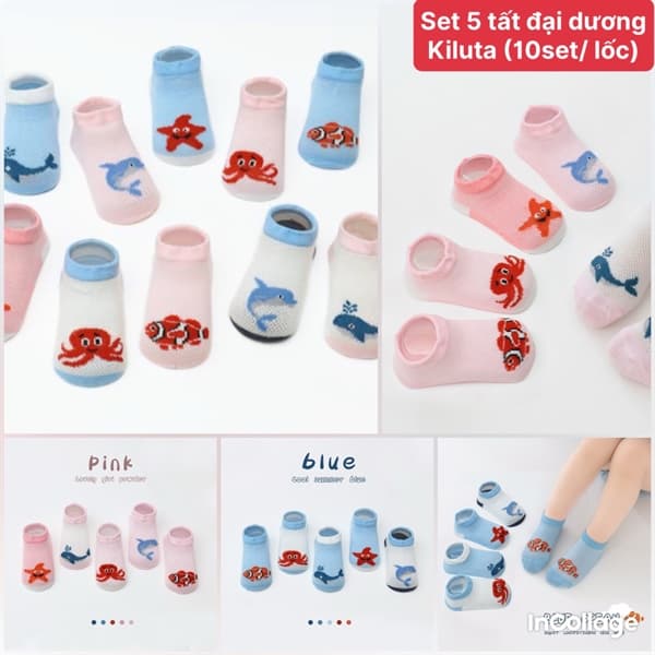Set 5 tất đại dương Kiluta (10set/lốc)