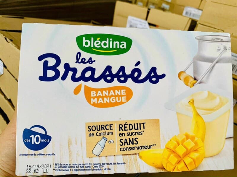 Sữa chua Bledina Chuối Xoài- Ít Đường