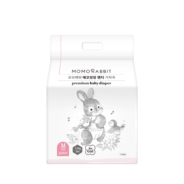 Tã quần MoMo Rabbit M30 (Girl - Hồng )