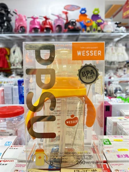 Bình ống hút PPSU WESSER 260 ml