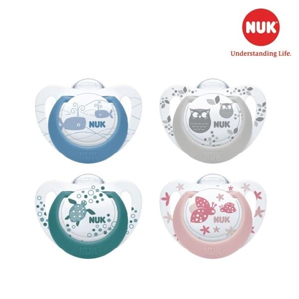 BỘ 2 TI GIẢ NUK SILICONE GENIUS COLOR 0-6M
