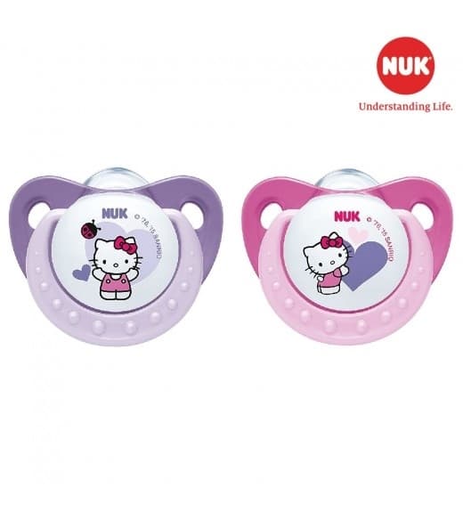 Bộ 2 ti giả NUK Silicone Hello Kitty 0-6m