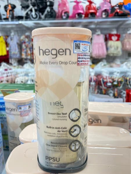 Bình sữa Hegen PPSU 330ml núm ti dành cho bé trên 6 tháng tuổi