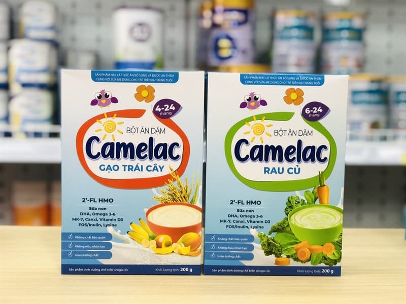 Bột ăn dặm Camelac vị Gạo Trái Cây 200g