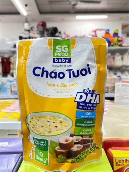 Cháo tươi SGF lươn đậu xanh 240g (7m+)