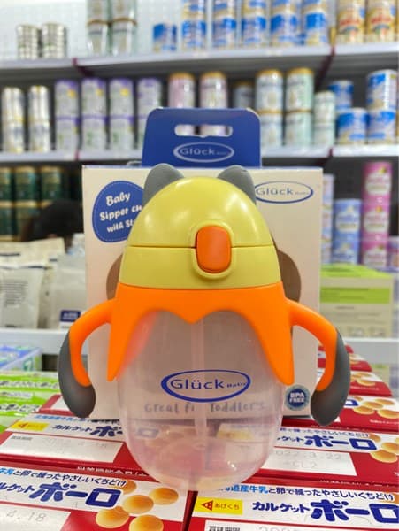 Bình uống nước ống hút Gluck Baby 250ml - G004