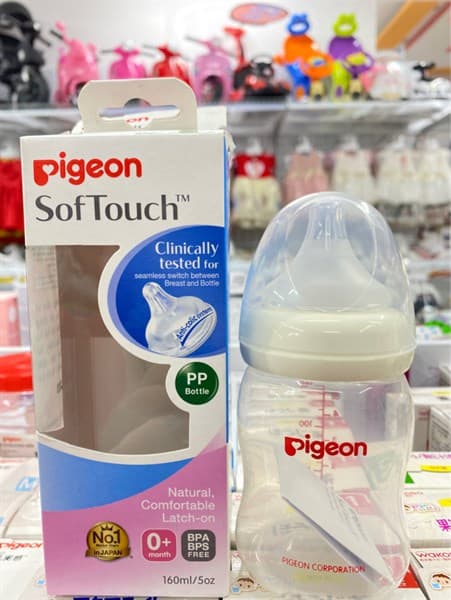 Bình cổ rộng Pigeon 160ml PP