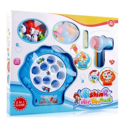 693C HỘP CÂU CÁ PIN ĐẬP CHUỘT + 1C BÚA 2 IN 1