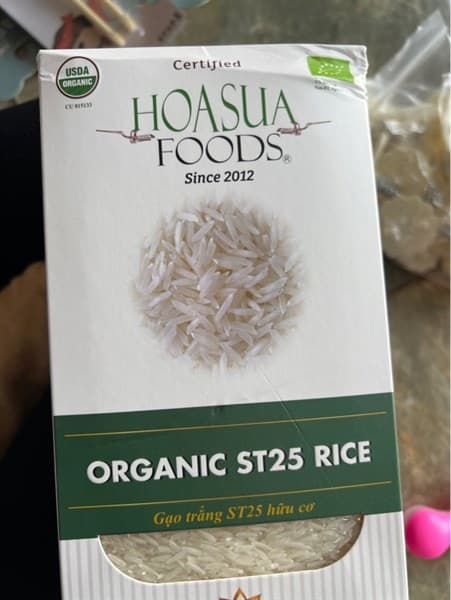 Gạo trắng hữu cơ ST25 hoa sữa 1kg