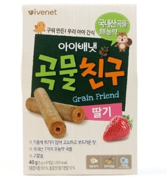 Bánh cuộn ngũ cốc Ivenet vị Dâu tây 9m+ 40g