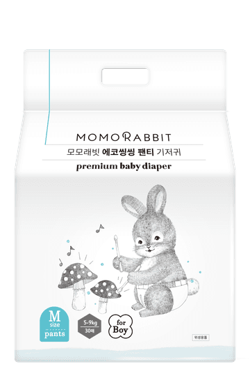 Tã quần MoMo Rabbit M30 (Boy - Xanh )