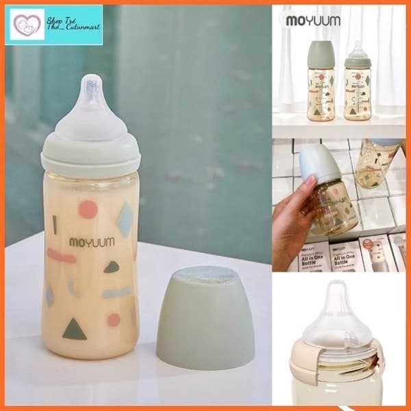 Bình sữa Moyuum 270ml - Xanh Mây (kèm núm)