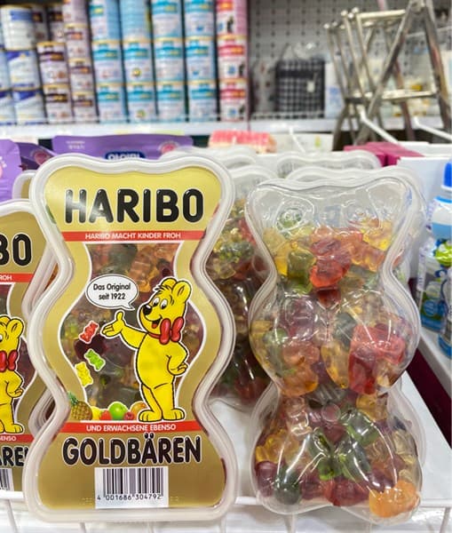 Hộp kẹo dẻo haribo quả gấu vàng 450g