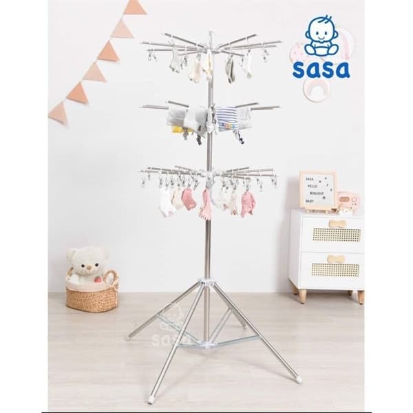 Cây phơi Inox gấp gọn SASA - 60 kẹp