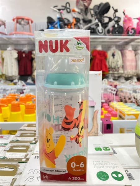 Bình sữa NUK PP Disney 300ml núm ti Silicone S1 - M
