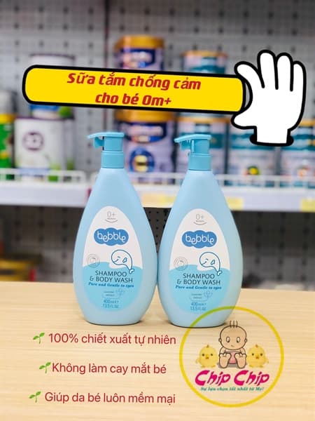Sữa tắm gội Bebble Pháp (0m) 400ml