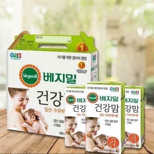 SỮA ĐẬU NÀNH VEGEMIL CHO MẸ MANG THAI VÀ CHO CON BÚ HÀN QUỐC 190ML