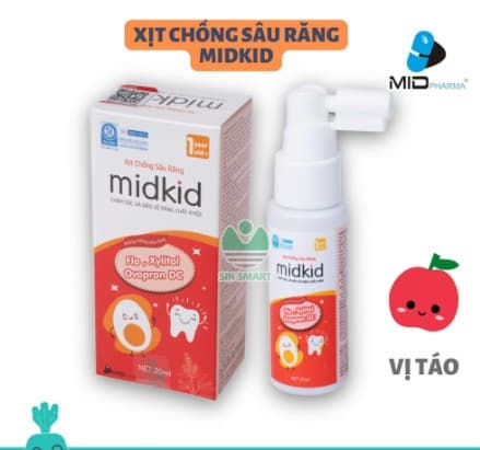 Xịt Chống Sâu Răng Táo Midkid 30ml