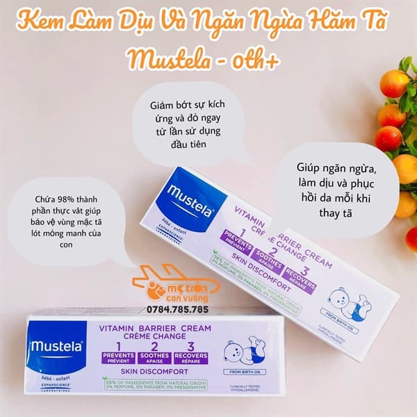 Kem dưỡng da chống hăm tã Mustela Pháp 100ml (0 th+)
