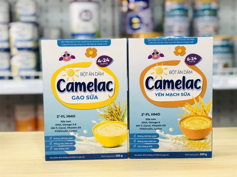 Bột ăn dặm Camelac vị Gạo Sữa 200g