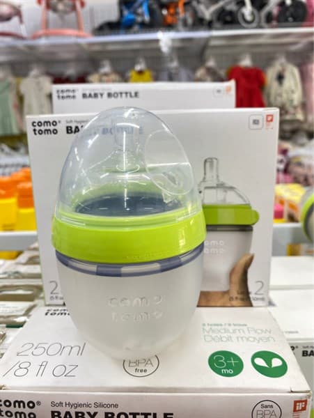 Bộ 2 Bình Sữa Silicone Comotomo 150ml ( Xanh )