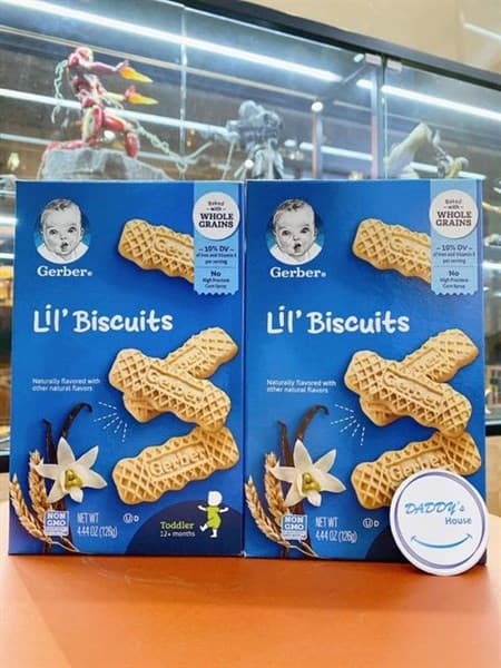 BÁNH QUY GERBER LIL' BISCUITS VANILLA TỪ 12TH