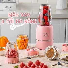 Máy xay 3 cối HH200A Hồng, xanh dương, xanh nhạt
