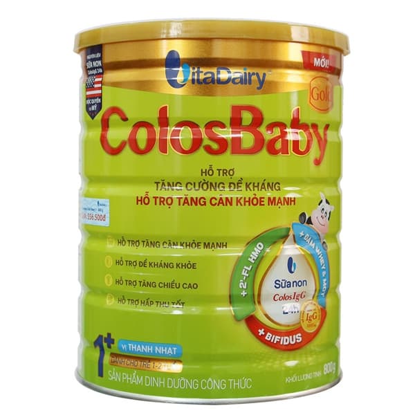 Sữa bột VitaDairy ColosBaby Gold 1+ 800g (vị thanh nhạt)