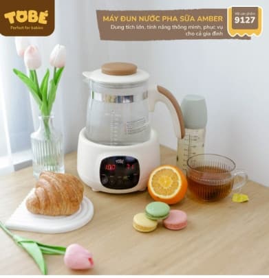 KM Mamogom - Máy đun nước pha sữa Amber WHITE (6 bịch)