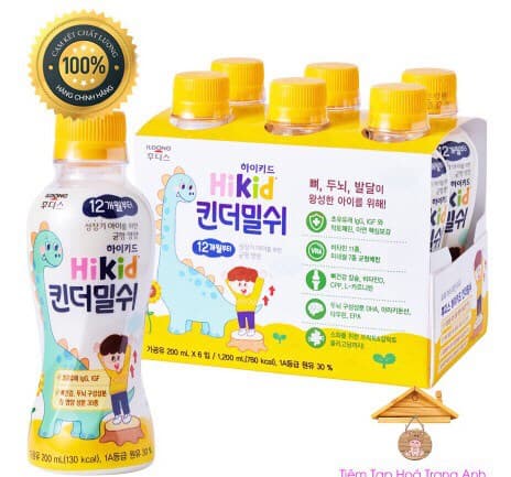 Sữa nước Hikid 200ml (24 chai/4 lốc/T)