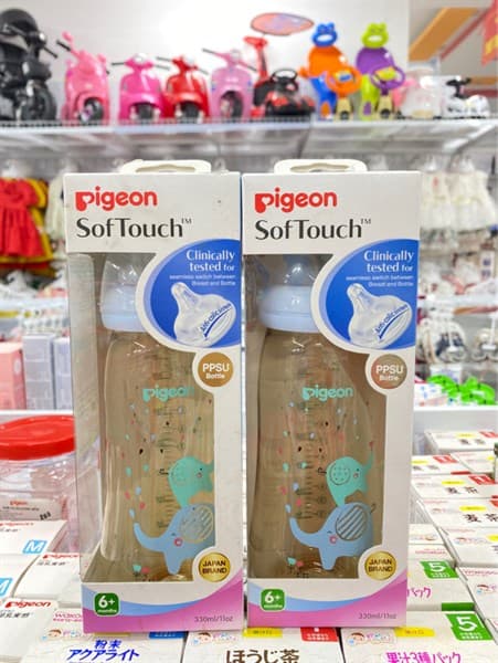 Bình sữa PPSU Plus voi xanh 330ml